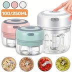 HomoriHome™ Mini Electric Food Chopper – Quick One-Tap Cutting & USB-Rechargeable Power