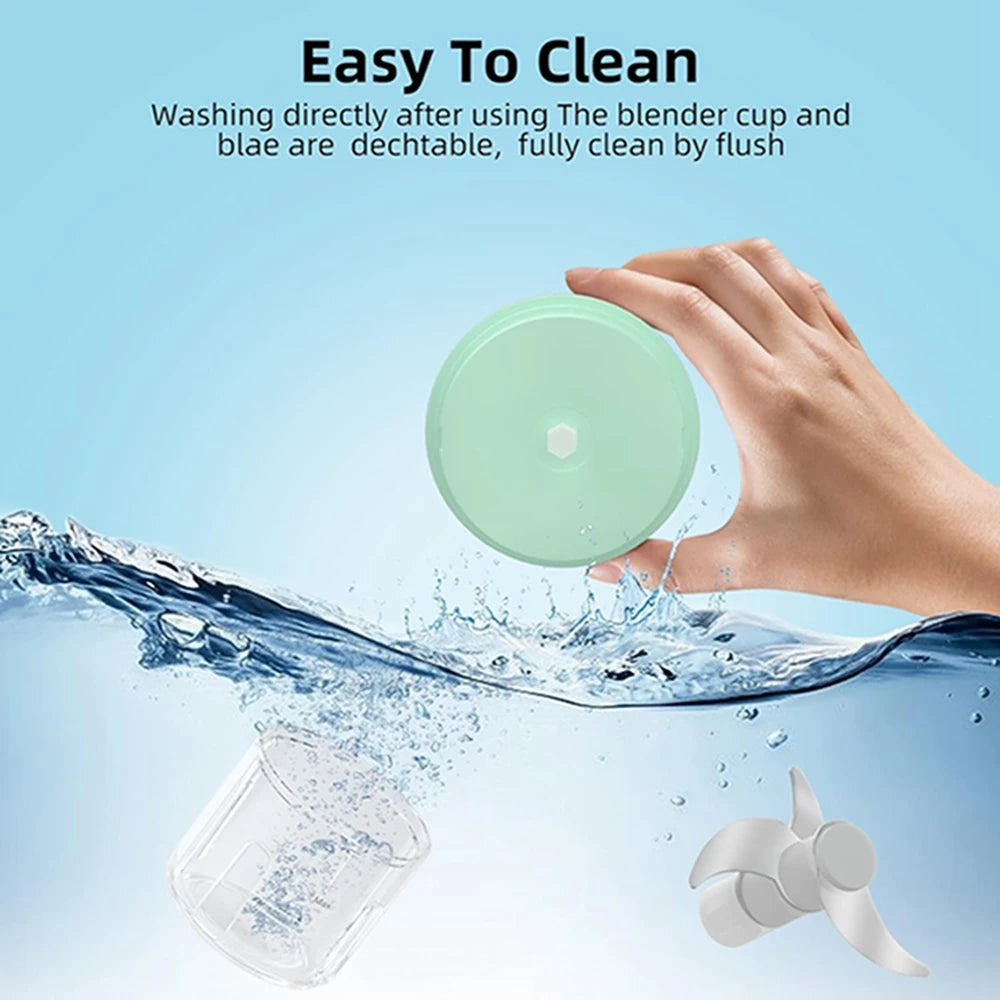 HomoriHome™ Mini Electric Food Chopper – Quick One-Tap Cutting & USB-Rechargeable Power