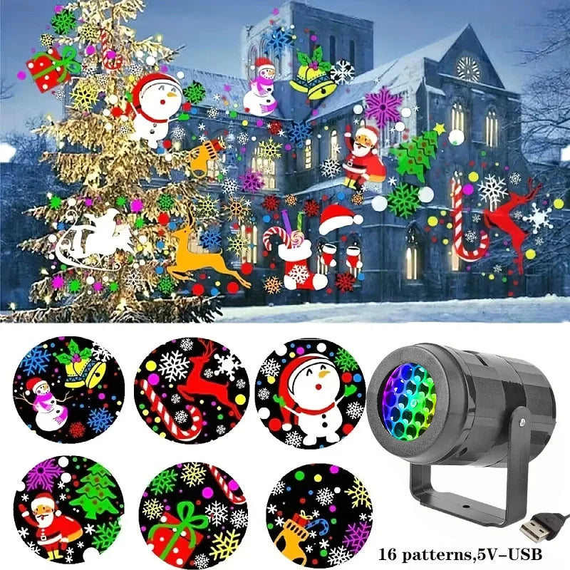 HomoriHome™ Christmas Laser Projector – 16 Festive Patterns & Waterproof Outdoor Design