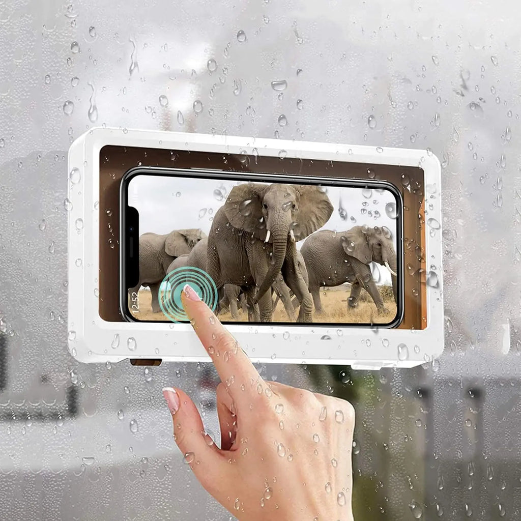 HomoriHome™ Shower Phone Mount – Waterproof Design & Fog-Free Screen