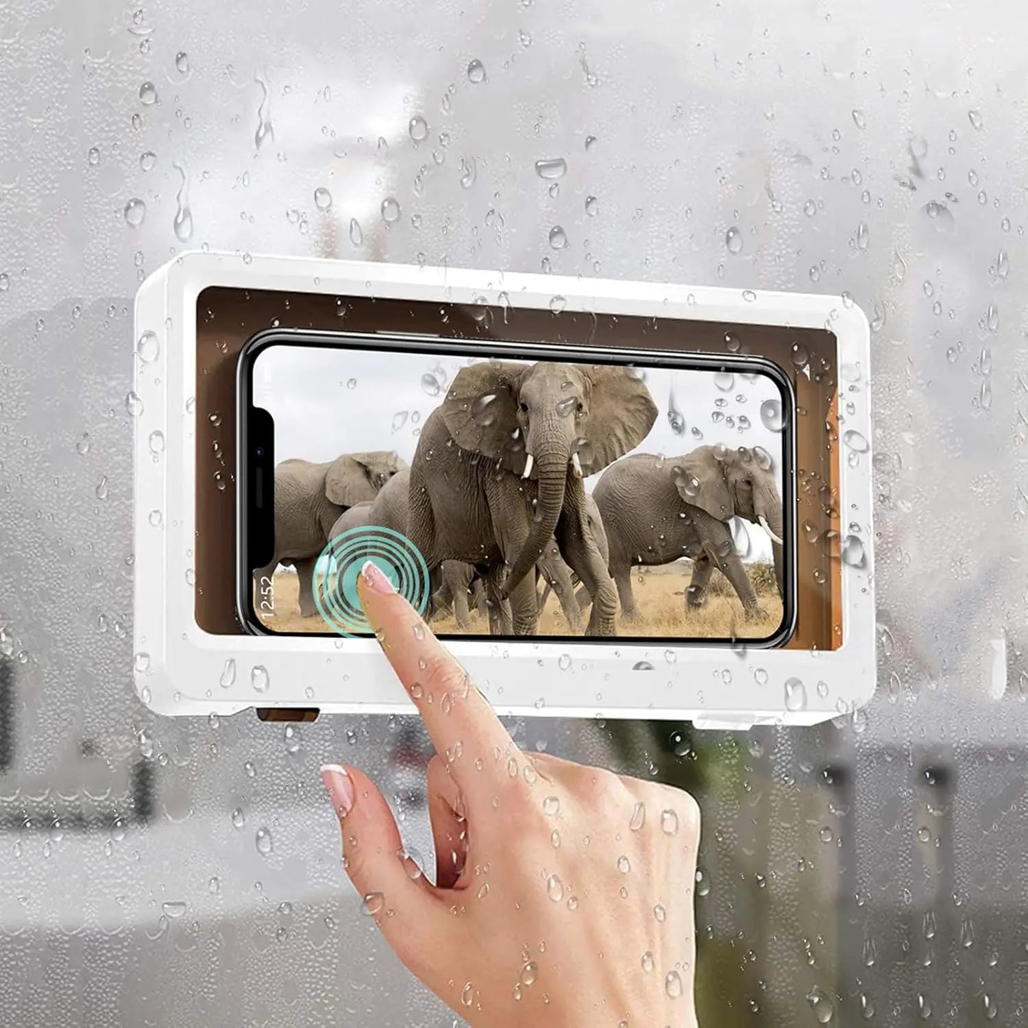 HomoriHome™ Shower Phone Mount – Waterproof Design & Fog-Free Screen