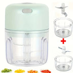 HomoriHome™ Mini Electric Food Chopper – Quick One-Tap Cutting & USB-Rechargeable Power