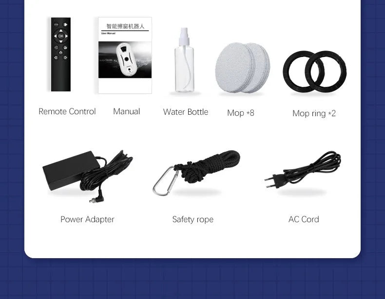 HomoriHome™ Window Cleaning Robot – Automatic Glass Cleaning & Remote-Control Operation