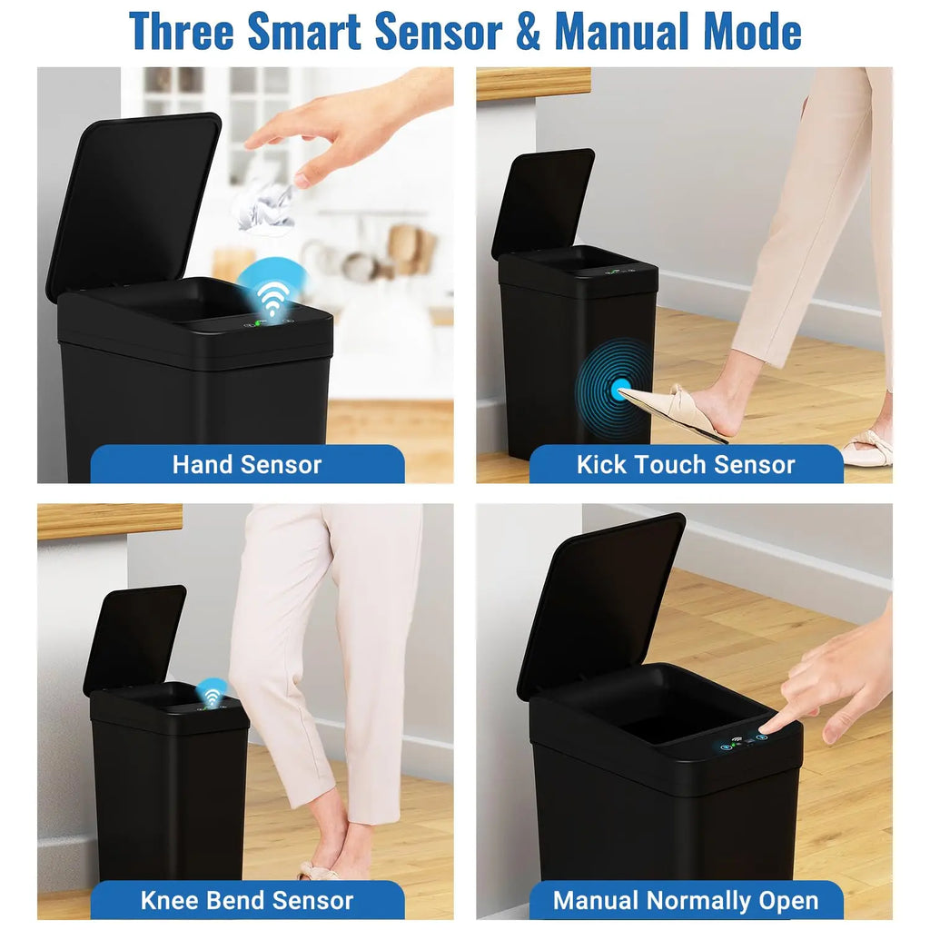 HomoriHome™ Smart Motion-Sensor Trash Can – Touchless Lid & Waterproof Design