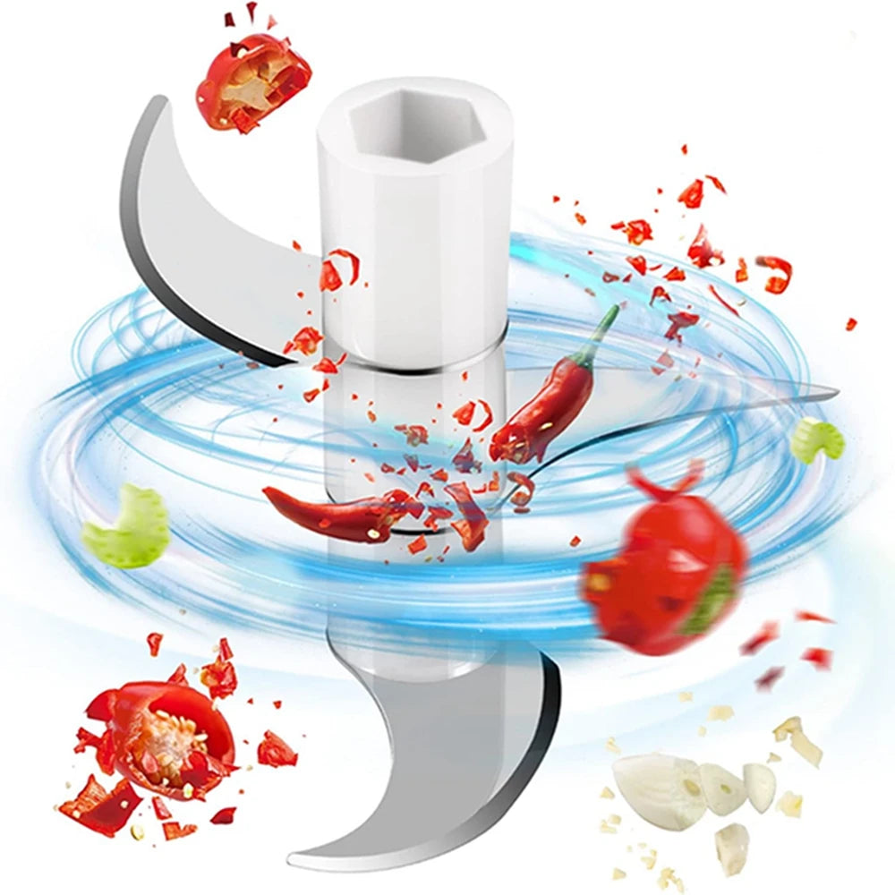 HomoriHome™ Mini Electric Food Chopper – Quick One-Tap Cutting & USB-Rechargeable Power