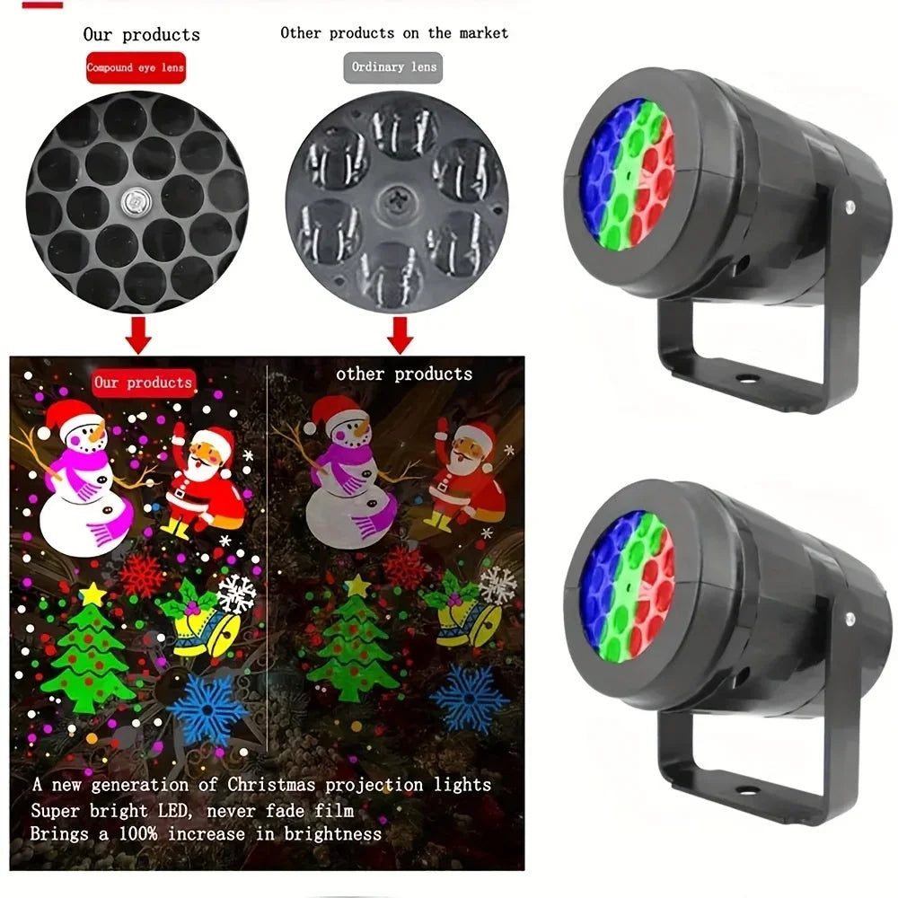 HomoriHome™ Christmas Laser Projector – 16 Festive Patterns & Waterproof Outdoor Design