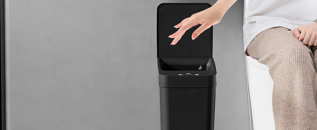 HomoriHome™ Smart Motion-Sensor Trash Can – Touchless Lid & Waterproof Design
