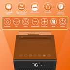 HomoriHome™ Electric Space Heater – Fast Heat Output & 3D Fireplace Glow