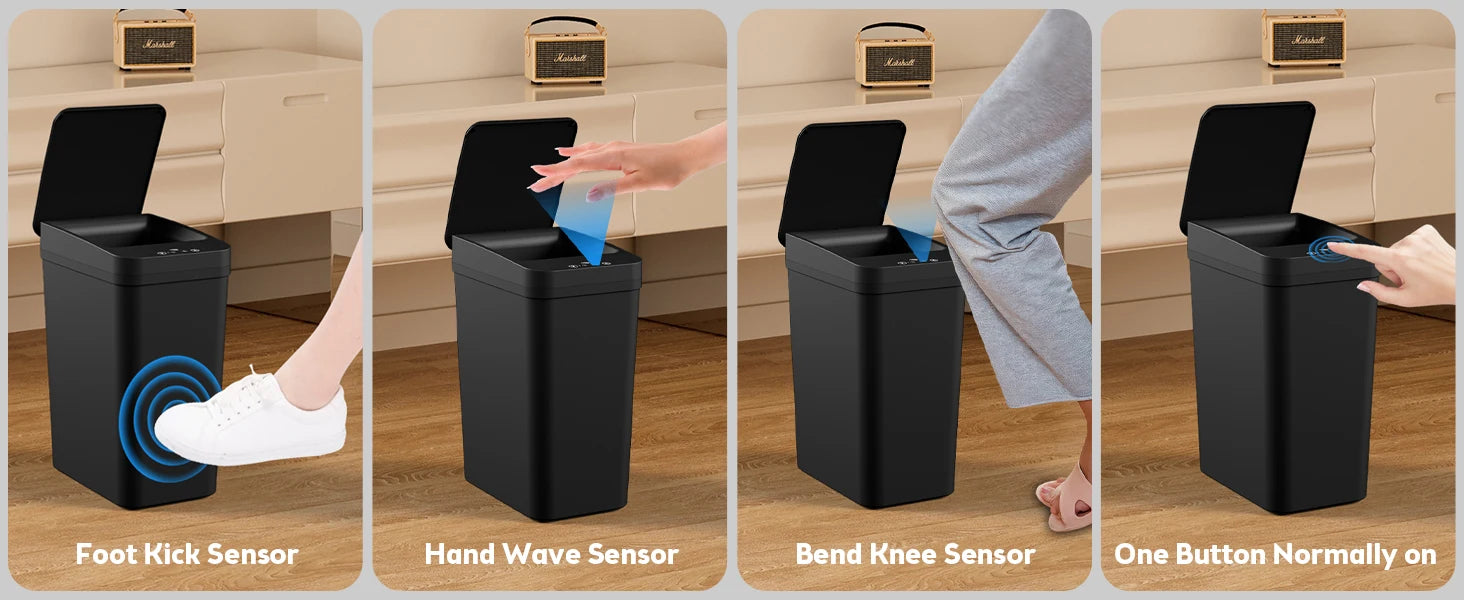 HomoriHome™ Smart Motion-Sensor Trash Can – Touchless Lid & Waterproof Design