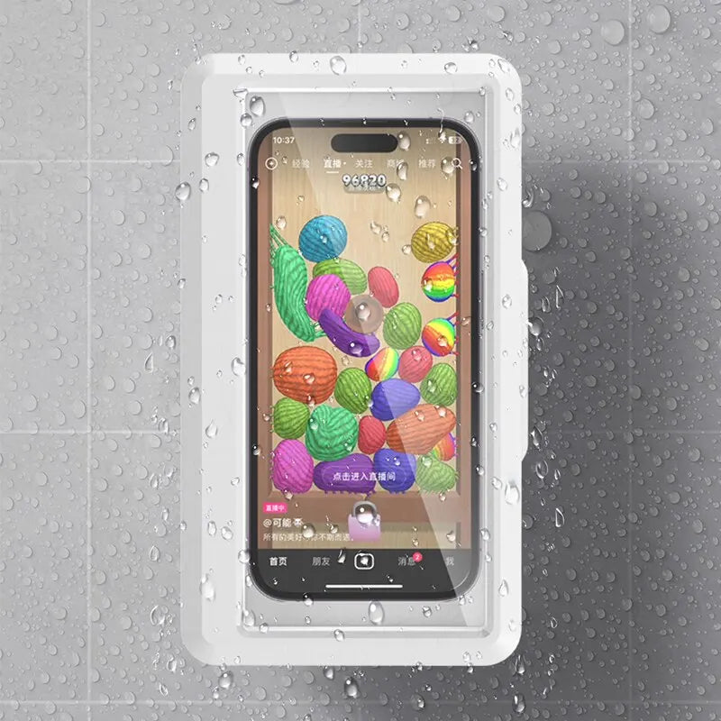 HomoriHome™ Shower Phone Mount – Waterproof Design & Fog-Free Screen