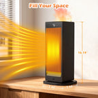 HomoriHome™ Electric Space Heater – Fast Heat Output & 3D Fireplace Glow