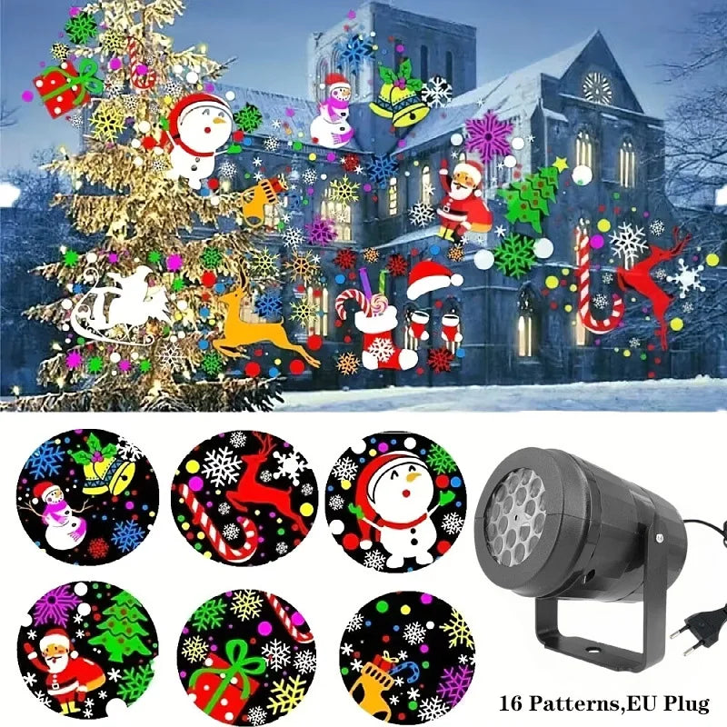 HomoriHome™ Christmas Laser Projector – 16 Festive Patterns & Waterproof Outdoor Design