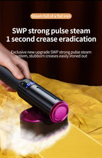 HomoriHome™ Handheld Steam Iron – Dual Wet/Dry Ironing & Lightweight Design