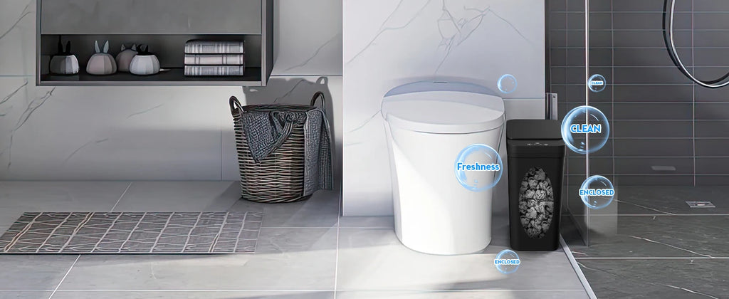 HomoriHome™ Smart Motion-Sensor Trash Can – Touchless Lid & Waterproof Design