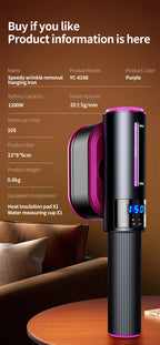 HomoriHome™ Handheld Steam Iron – Dual Wet/Dry Ironing & Lightweight Design