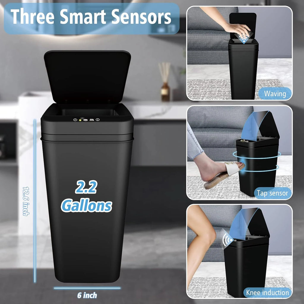 HomoriHome™ Smart Motion-Sensor Trash Can – Touchless Lid & Waterproof Design