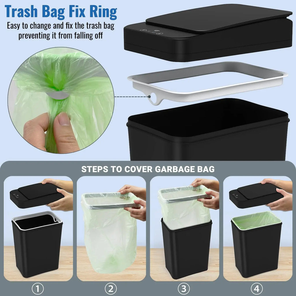 HomoriHome™ Smart Motion-Sensor Trash Can – Touchless Lid & Waterproof Design