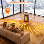 HomoriHome™ Electric Space Heater – Fast Heat Output & 3D Fireplace Glow